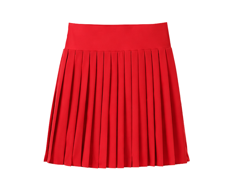 School Pleated Pull-On Skort Red | B2B Low MOQ Wholesale front design preview
