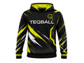 Custom Teqball Hoodie – Black Neon Yellow Graphic Teamwear for Wholesale Sports Buyers