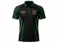 Custom Esports Tournament Staff Polo Shirt | Wholesale Gaming Event Staff Shirt | Black Green Gold | Apparels Bridge