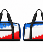 Custom Football Team Bag – Red Blue White Duffle Bag for Wholesale Clubs