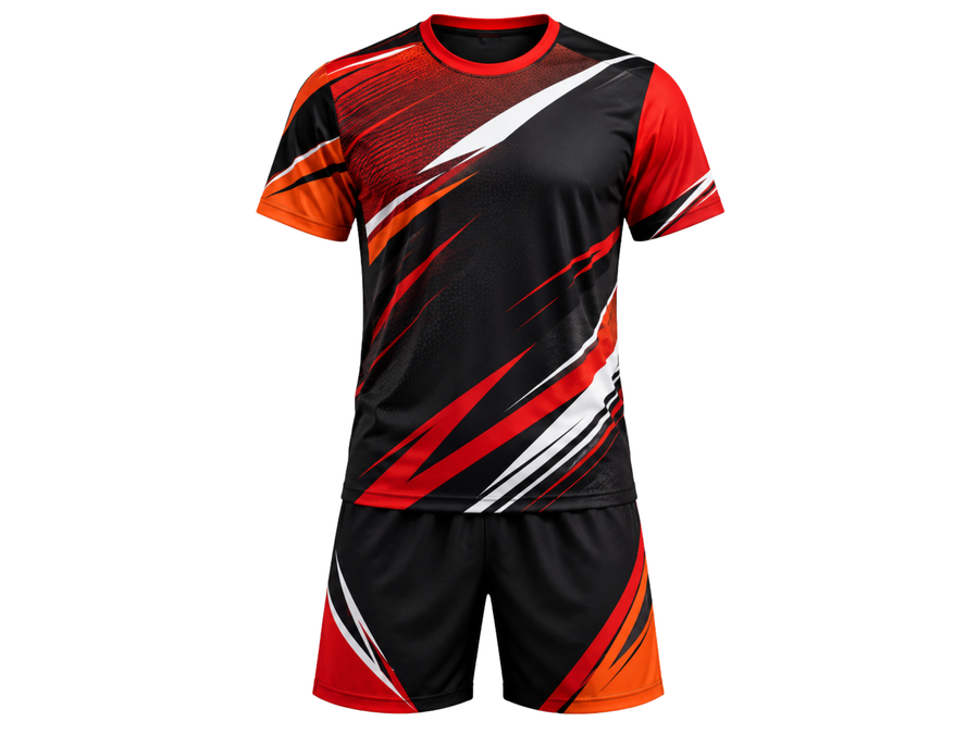 Custom ping pong Warm Up Set – Black Red Ping Pong Teamwear for Wholesale Buyers design preview