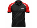 Custom Teqball Coach Staff Polo – Black Red Wholesale Teamwear