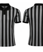 Custom Grey Black Basketball Referee Shirt | Wholesale Polo Officials Uniform