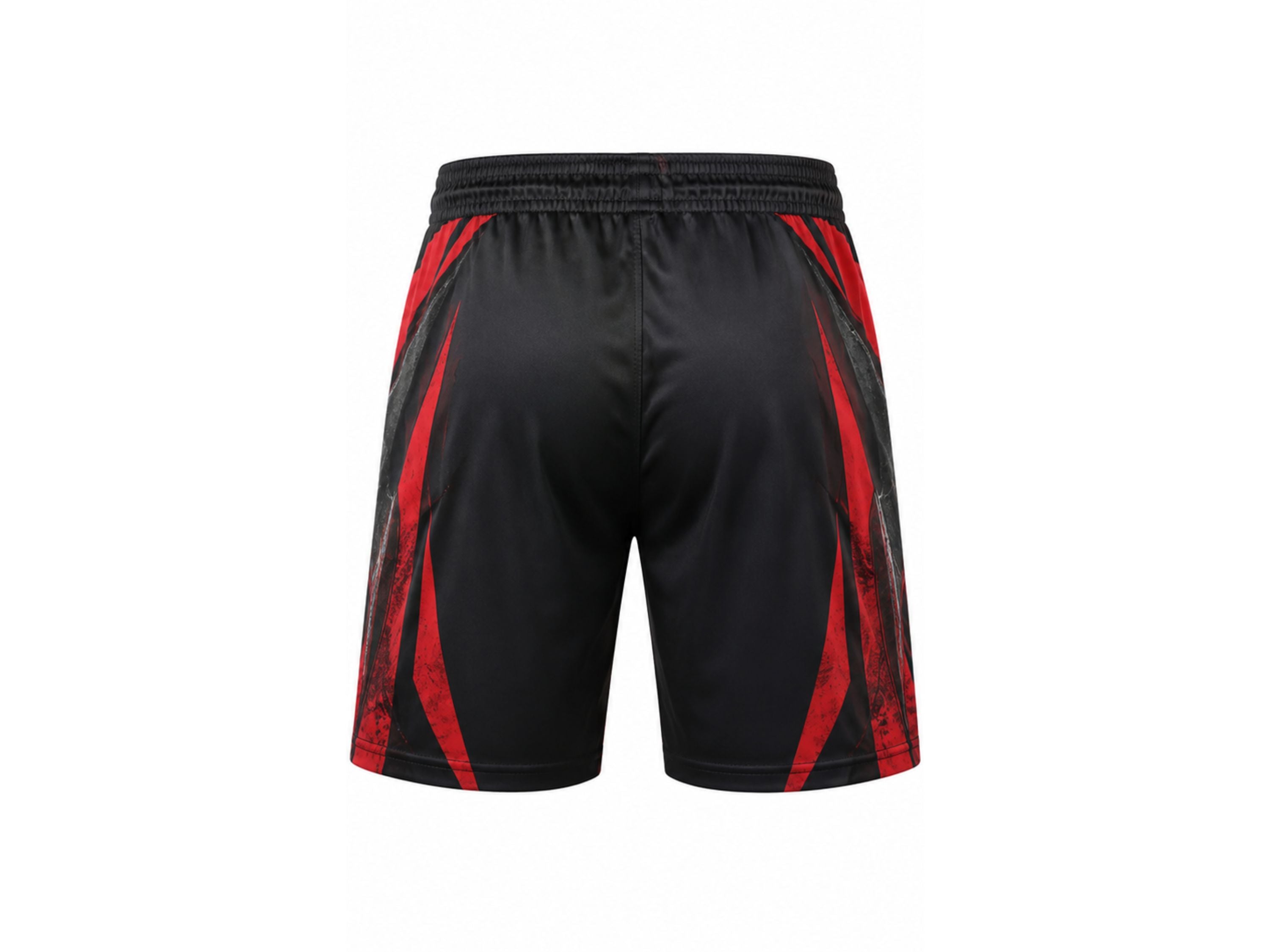 Black & Red Axe Throwing Shorts – Bulk Team Shorts, Low MOQ, Wholesale Performance Sportswear