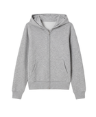 School Full Zip Hoodie Light Grey | B2B Low MOQ Wholesale