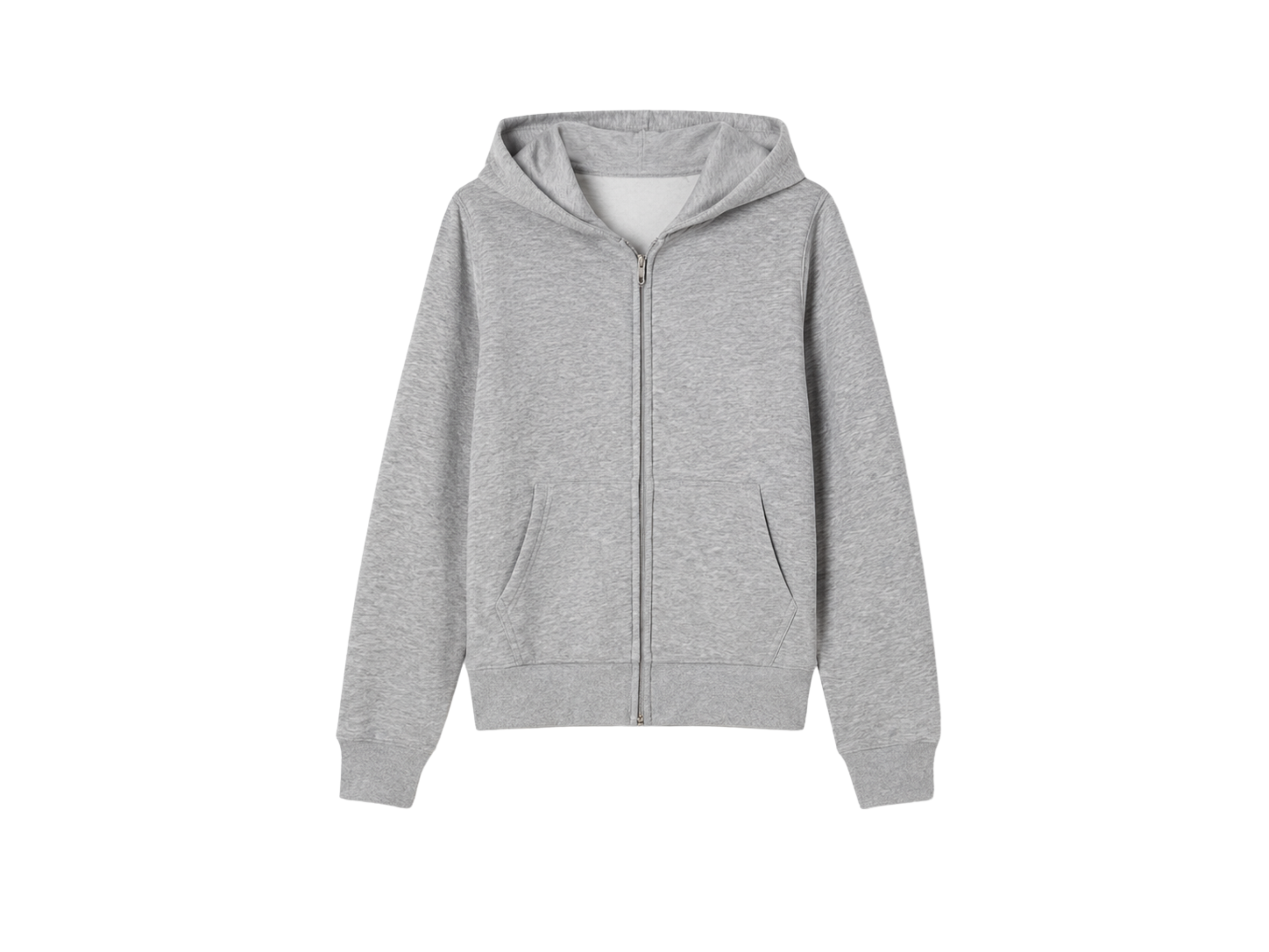 School Full Zip Hoodie Light Grey | B2B Low MOQ Wholesale