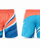 Blue Orange and White Custom Swimming Jersey & Shorts Set – Team Swimwear Bulk / Wholesale / Low MOQ