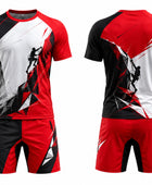 Custom Red & Black Climbing Uniform – Team Set Wholesale, Low MOQ, Personalized Name & Number