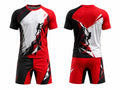 Custom Red & Black Climbing Uniform – Team Set Wholesale, Low MOQ, Personalized Name & Number