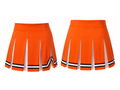 Wholesale Cheerleading Skirt Orange, black & White Pleated Low MOQ Bulk Team Uniform