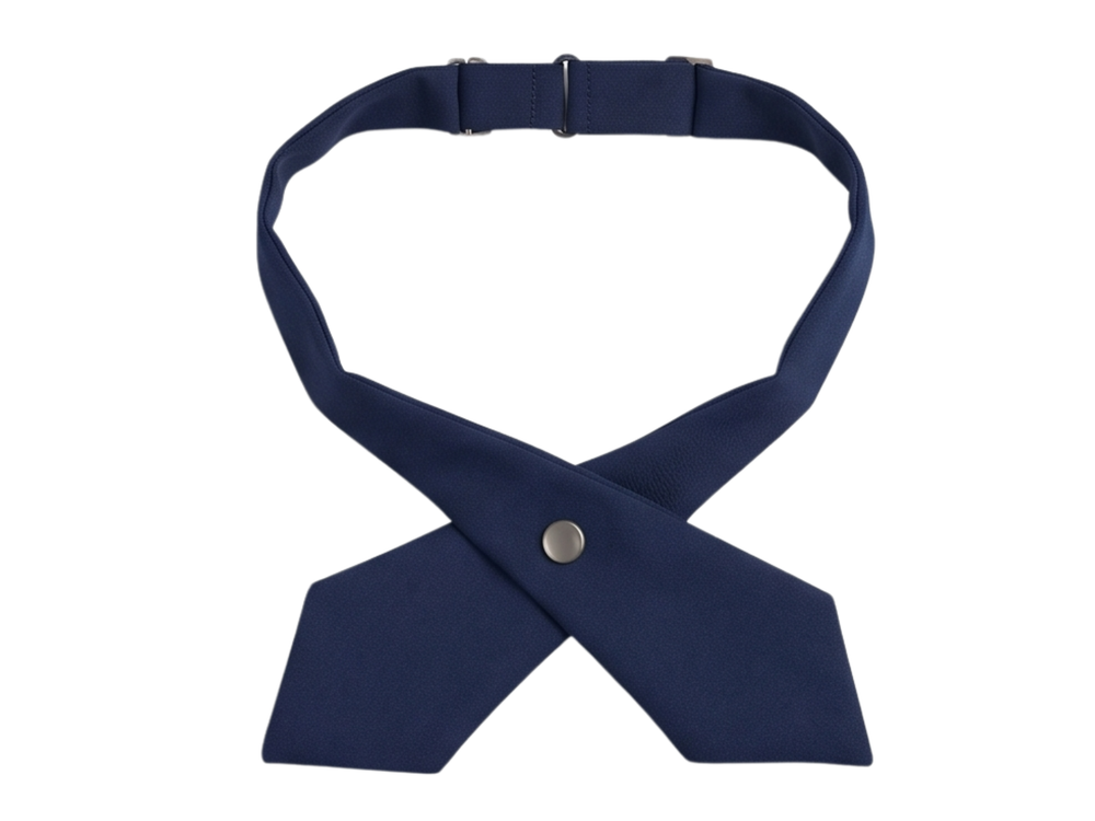 School Adjustable Cross Tie Navy Blue | B2B Low MOQ Wholesale front design preview