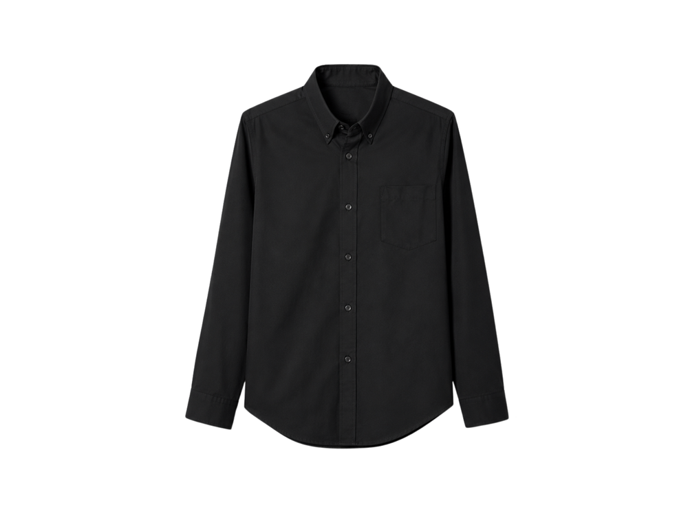 School Adaptive Long Sleeve Shirt Black | B2B Low MOQ Wholesale front design preview