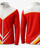 Red & White Sports Jacket – Team Athletic Jacket, Wholesale Bulk, Low MOQ