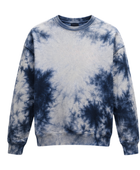 Tie Dye Crewneck Sweatshirt Blue and White All Over Design | B2B Low MOQ