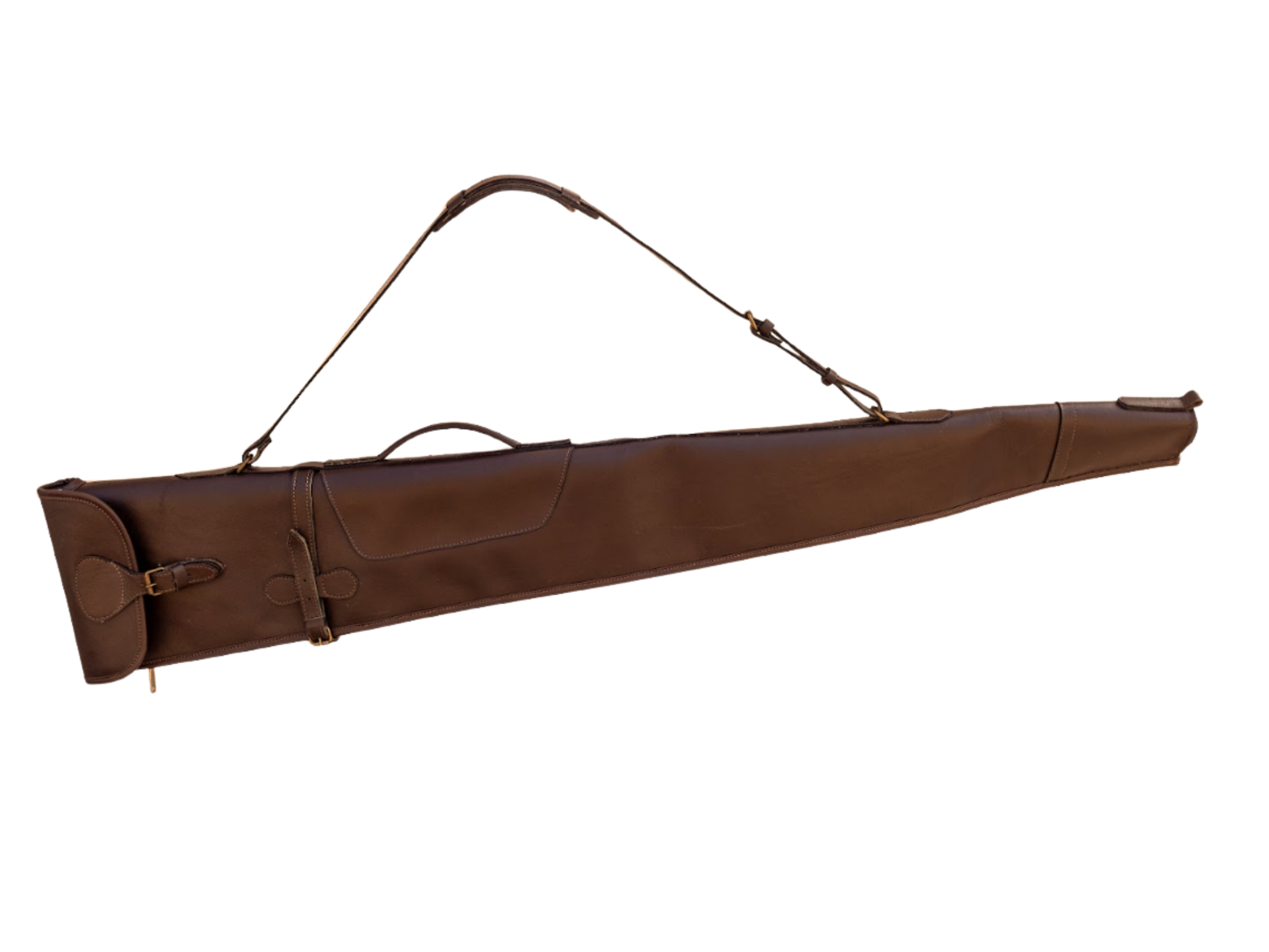 Dark Chocolate Brown Leather Gun Cover B2B Low MOQ Hunting Gear