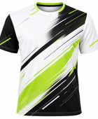 Custom White Sublimated Tennis Shirt – Black Lime Team Jersey