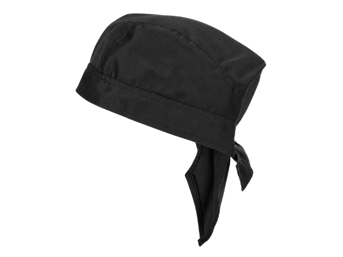 Chef Bandana Black | B2B Low MOQ Hospitality Workwear Manufacturer front design preview