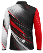 Custom ping pong Quarter Zip Top – Red Black Ping Pong Teamwear for Wholesale Buyers