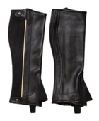 Custom Black Zipper Leather Riding Half Chaps Hunting B2B