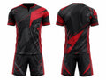 Black & Red Axe Throwing Uniform – Bulk Team Jersey & Shorts, Low MOQ, Wholesale Performance Set