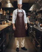 Personalized Leather Apron for Men Genuine Leather BBQ Cooking Chef Apron