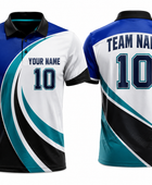 White & Blue Corn Hole Jersey – Bulk Team Jersey, Low MOQ, Wholesale Performance Sportswear
