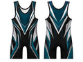 Teal & Black Wrestling Uniform – Team Performance Singlet, Wholesale Bulk, Low MOQ