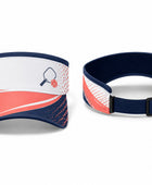 Custom Pickleball Visor | Wholesale Pickleball Team Visor | Navy Coral White | Apparels Bridge