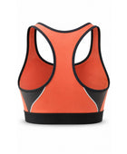 Orange & Black Sports Bra – Athletic Performance Bra, Wholesale Bulk, Low MOQ