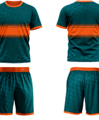 Green & Orange ESports Uniform – Team Gaming Performance Jersey & Shorts, Wholesale Bulk, Low MOQ