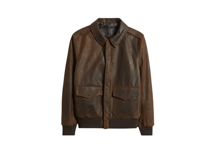Leather Bomber style jacket