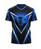 Blue & Black Disc Golf Jersey – Team Performance Sportswear, Wholesale Bulk, Low MOQ