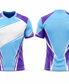 Purple and blue Custom Rugby Jersey – Wholesale Bulk Team Kit, Low MOQ, B2B Performance Apparel