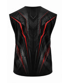 Wholesale Black and Red Powerlifting Jersey Sleeveless – Bulk, Low MOQ, Team Strength Training Top
