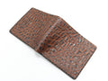 Custom Brown Crocodile Embossed Leather Bifold Wallet Set Wholesale Promotional Corporate Gift Manufacturer