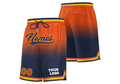 Orange/Navy Gradient Basketball Shorts – Wholesale Bulk Team Kit, Low MOQ, B2B Performance Apparel