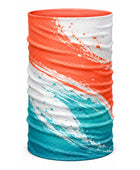 Custom Fishing Neck Gaiter | Wholesale Fishing Face Mask Gaiter | Orange Teal White | Apparels Bridge