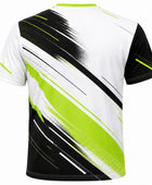 Custom White Sublimated Tennis Shirt – Black Lime Team Jersey