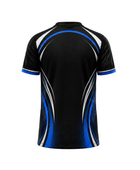 Custom Cornhole League T-Shirt – Black Blue Team Shirt for Wholesale Event Buyers