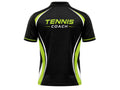 Custom Black Tennis Coach Polo – Lime Staff Team Shirt for Wholesale