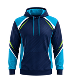 Custom Navy Volleyball Hoodie – Teal Team Pullover Hoodie for Wholesale