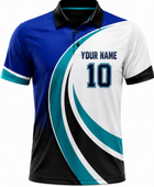 White & Blue Corn Hole Jersey – Bulk Team Jersey, Low MOQ, Wholesale Performance Sportswear