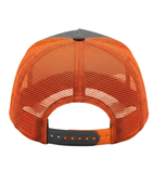 Custom Cornhole Trucker Hat – Charcoal Orange Team Cap for Wholesale Buyers