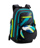 Custom Black Volleyball Backpack – Teal Lime Team Sports Bag Wholesale