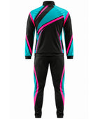 Custom Black Teal Cheer Warm Up Set – Jacket & Pants for Wholesale Teams