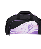 Custom Gymnastics Duffle Bag | Wholesale Gym Team Kit Bag | Black Purple White | Apparels Bridge