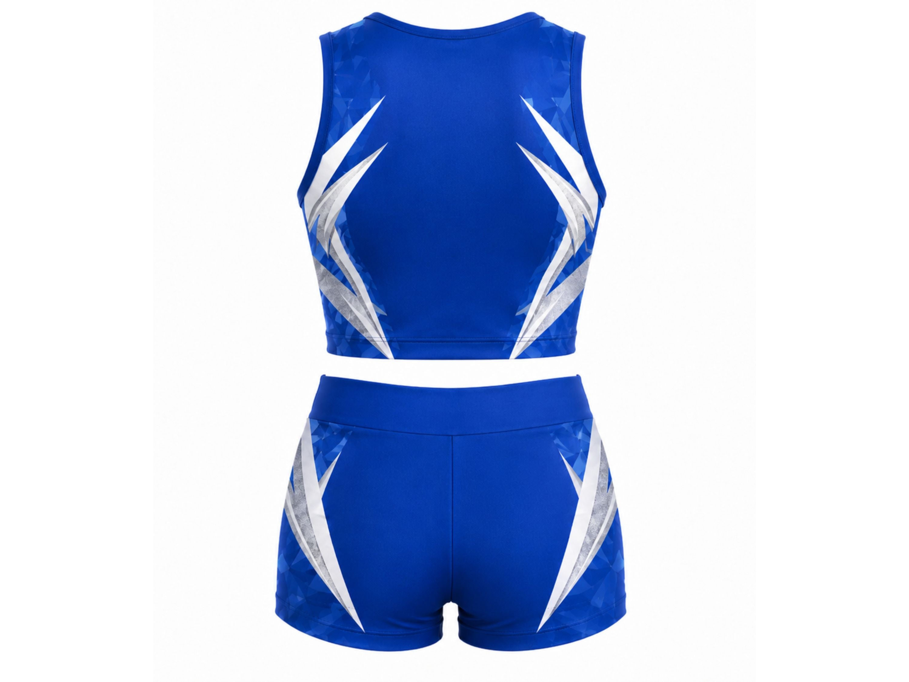 Custom Blue Cheer Practice Wear Set – Crop Top & Shorts for Wholesale Teams