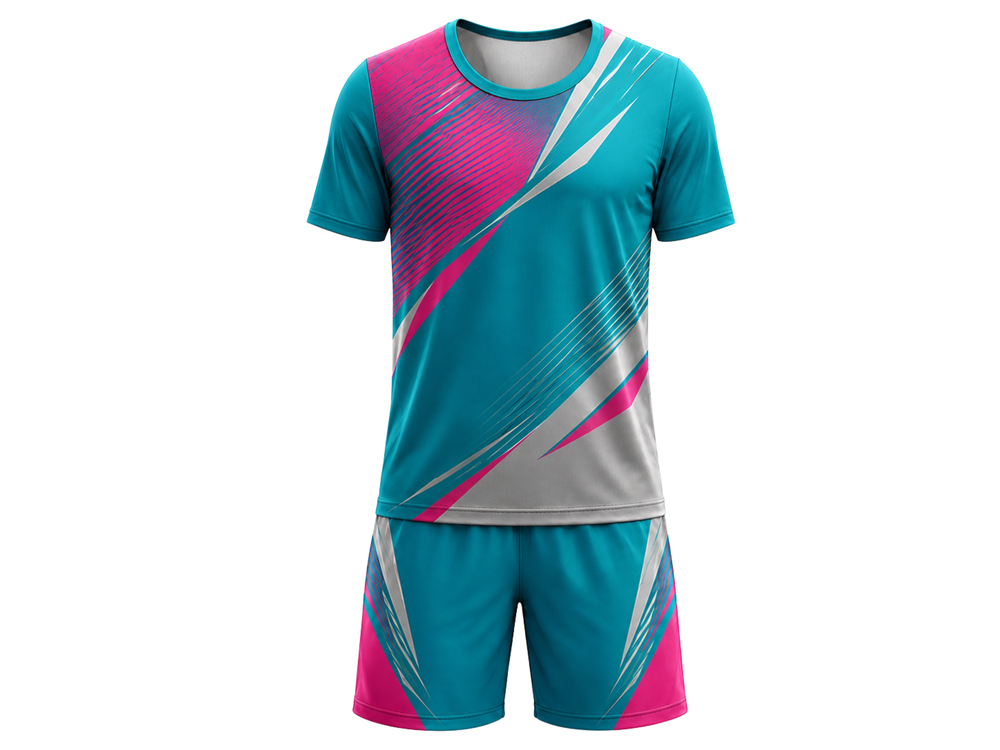 Custom Track & Field Uniform – Teal Team Set, Wholesale, Low MOQ, Bulk Sportswear front design preview