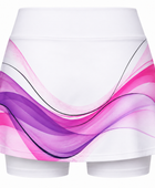 Custom White Women Tennis Skort – Pink Purple Team Skirt for Wholesale