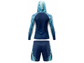 Custom Fishing Uniform – Blue & Aqua Hoodie Set, Wholesale, Low MOQ, Bulk Sportswear